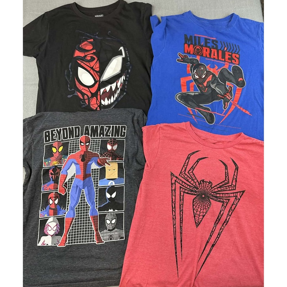 Marvel Spider Man Graphic Tee‎ Bundle Boys XL Lot Miles Morales Venom